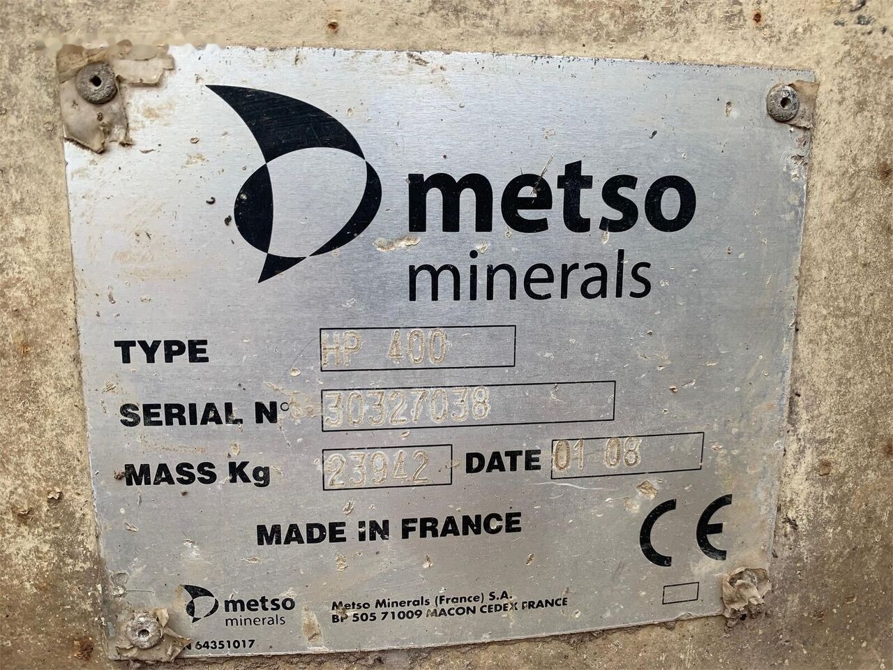 Metso HP400 Original Cone Crusher Used - Kegleknuser: billede 2 Metso HP400 Original Cone Crusher Used - Kegleknuser: billede 2