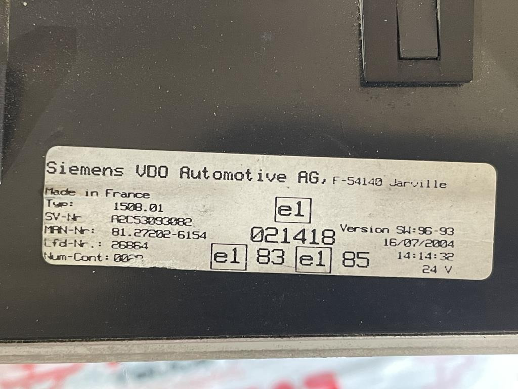 MAN TGA - 81. 27202 - 6154 - Instrumentbræt for Lastbil: billede 3 MAN TGA - 81. 27202 - 6154 - Instrumentbræt for Lastbil: billede 3