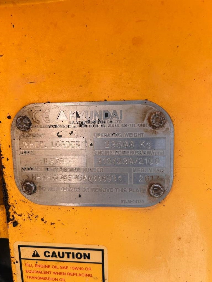 Gummihjulslæsser Hyundai HL 970: billede 9 Gummihjulslæsser Hyundai HL 970: billede 9