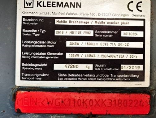 Kleemann MR 110Z Evo 2 - Mobil knuser: billede 3 Kleemann MR 110Z Evo 2 - Mobil knuser: billede 3