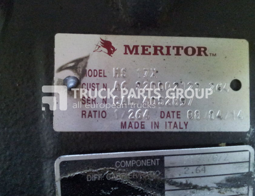 RENAULT MERITOR RSS1344C, ratio 2.64; 2.85; 3.08, MERITOR RSS1344C, MS17 differential - Differentialtandhjul for Lastbil: billede 1 RENAULT MERITOR RSS1344C, ratio 2.64; 2.85; 3.08, MERITOR RSS1344C, MS17 differential - Differentialtandhjul for Lastbil: billede 1