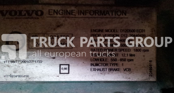 VOLVO FH12 D12D engine control unit, ECU, EDC, D control unit - Kontrol blok for Lastbil: billede 1 VOLVO FH12 D12D engine control unit, ECU, EDC, D control unit - Kontrol blok for Lastbil: billede 1