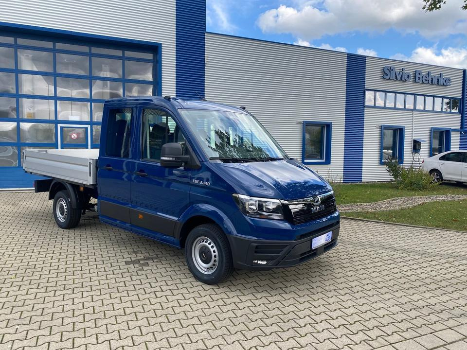 MAN TGE 3.140 Doka Pritsche Next Level *TEMPO*KLIMA*CAM*AHK*APP*PDC*INKL.19% MWST*SOFORT!* - Ladbil, Mandskabsbil: billede 1 MAN TGE 3.140 Doka Pritsche Next Level *TEMPO*KLIMA*CAM*AHK*APP*PDC*INKL.19% MWST*SOFORT!* - Ladbil, Mandskabsbil: billede 1