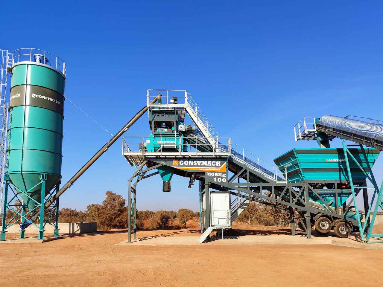 Constmach 100 m³/h Mobile Concrete Batching Plant - Betonfabrik: billede 1 Constmach 100 m³/h Mobile Concrete Batching Plant - Betonfabrik: billede 1