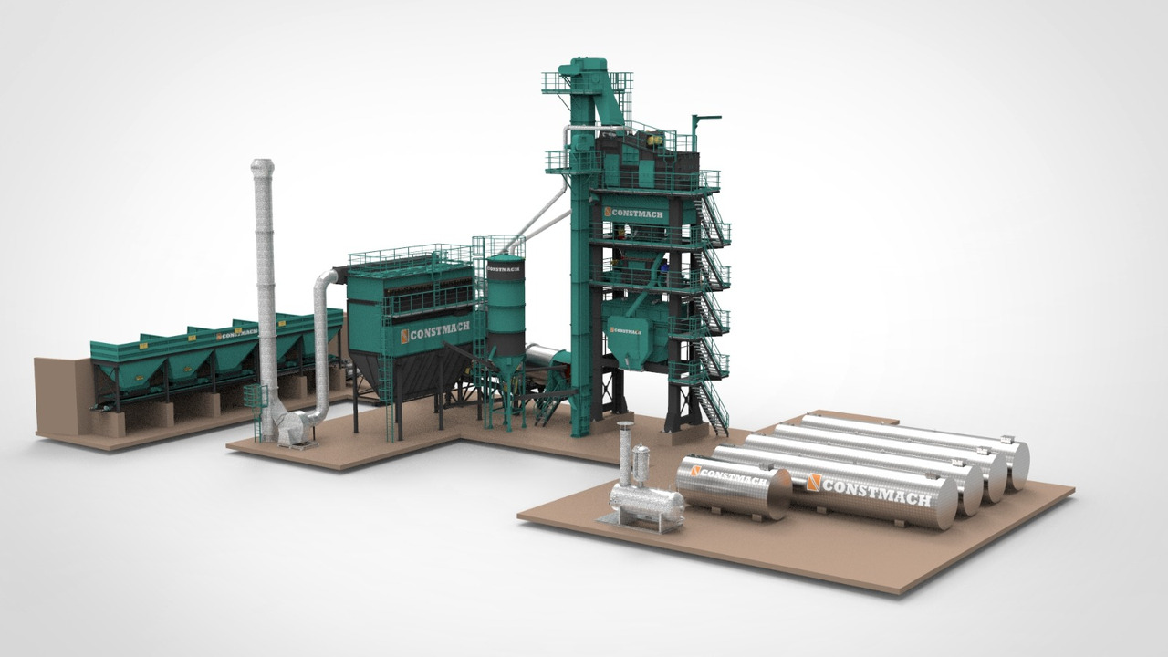 Constmach Stationary Asphalt Plant Delivered in Stock 2 Year Warranty - Asfaltanlæg: billede 1 Constmach Stationary Asphalt Plant Delivered in Stock 2 Year Warranty - Asfaltanlæg: billede 1