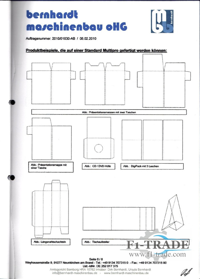 Bernhardt FKB 700 - Falsemaskine: billede 5 Bernhardt FKB 700 - Falsemaskine: billede 5