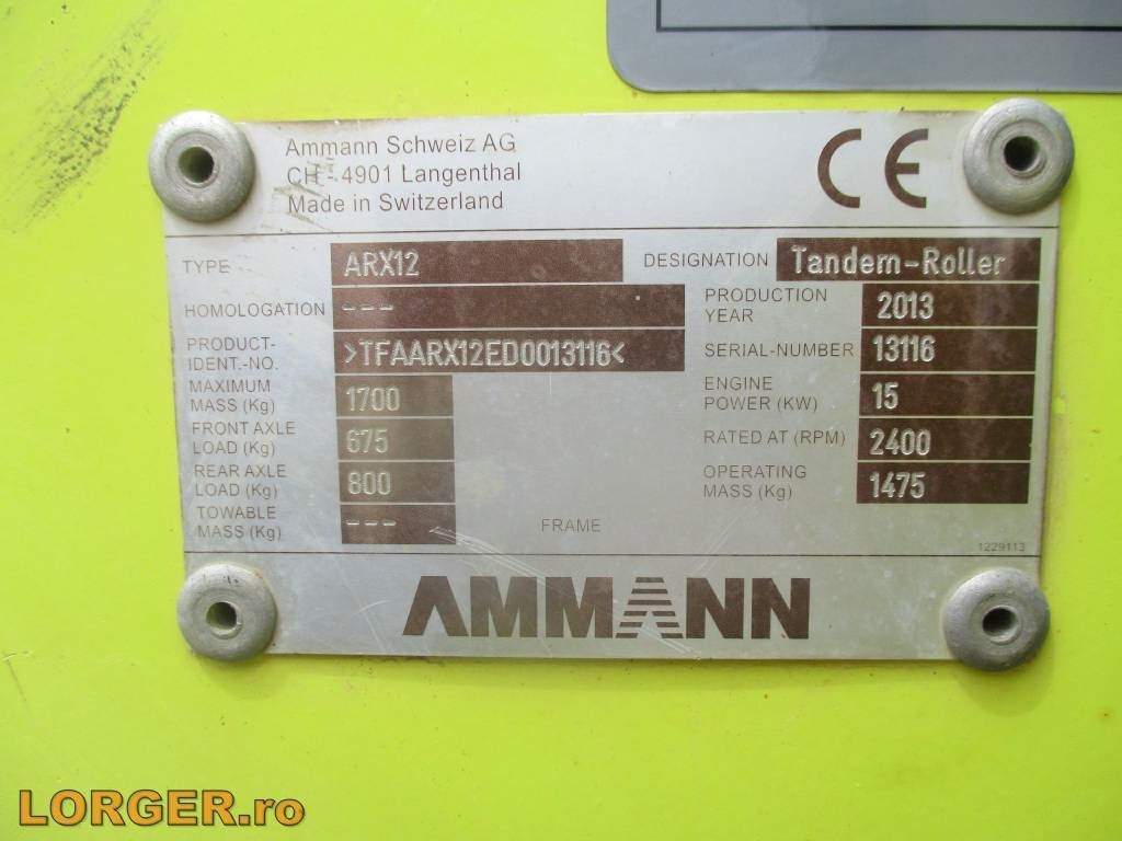 Ammann ARX 12 - Vejtromle: billede 3 Ammann ARX 12 - Vejtromle: billede 3