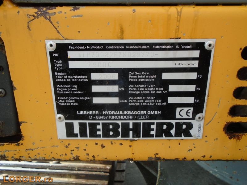 Bæltegravemaskine Liebherr R 900 C: billede 12
