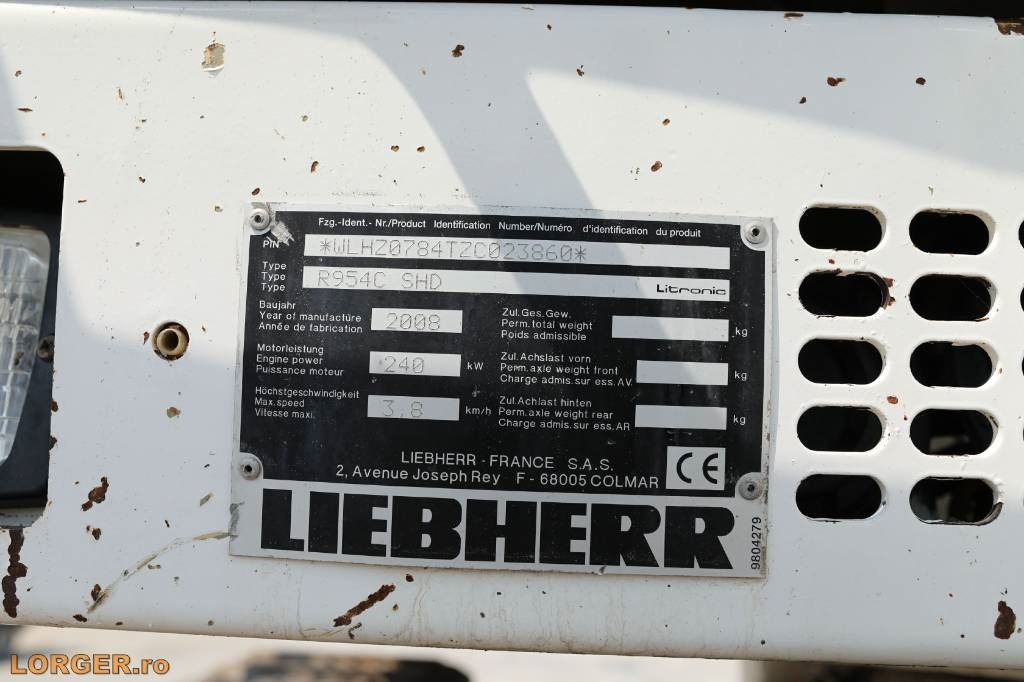 Bæltegravemaskine Liebherr R954 C SHD: billede 20 Bæltegravemaskine Liebherr R954 C SHD: billede 20