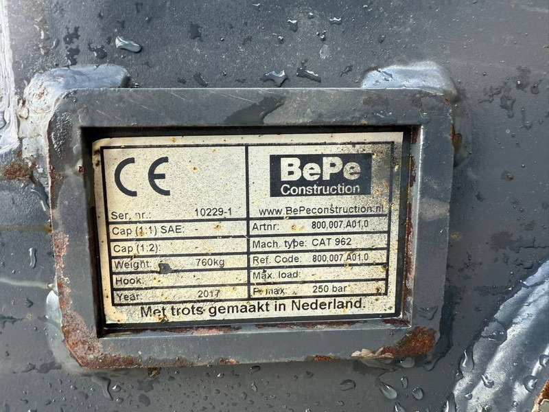 Hurtigskift for Entreprenørmaskin Bepe Caterpillar 962 Verachtert quick coupler NEW!: billede 7