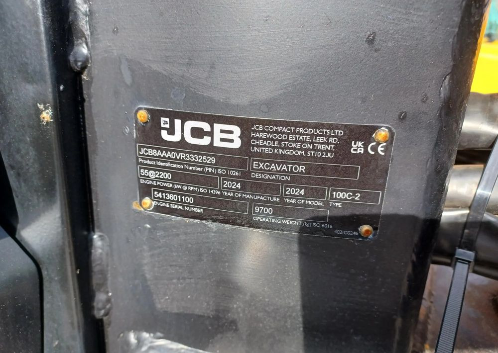 JCB Minikoparka gąsienicowa 100C-2 - Bæltegravemaskine: billede 3 JCB Minikoparka gąsienicowa 100C-2 - Bæltegravemaskine: billede 3