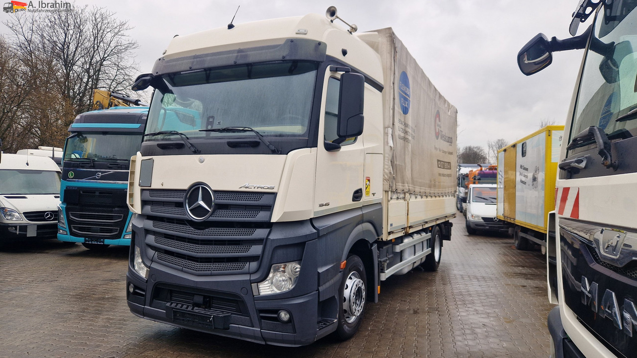 Mercedes-Benz 1845 Retarder Klima, Kühlschrank Edscha, Retarder, LBW, Zustand gut - Lastbil med presenning: billede 1 Mercedes-Benz 1845 Retarder Klima, Kühlschrank Edscha, Retarder, LBW, Zustand gut - Lastbil med presenning: billede 1