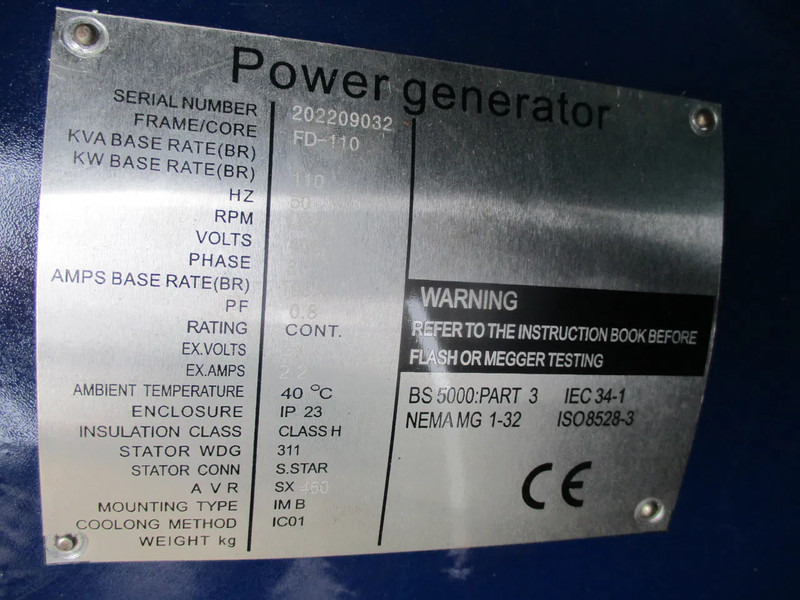 Ny Strømgenerator Fuji Galaxy FD-110 , New Diesel generator , 110 KVA , 3 Phase: billede 12 Ny Strømgenerator Fuji Galaxy FD-110 , New Diesel generator , 110 KVA , 3 Phase: billede 12