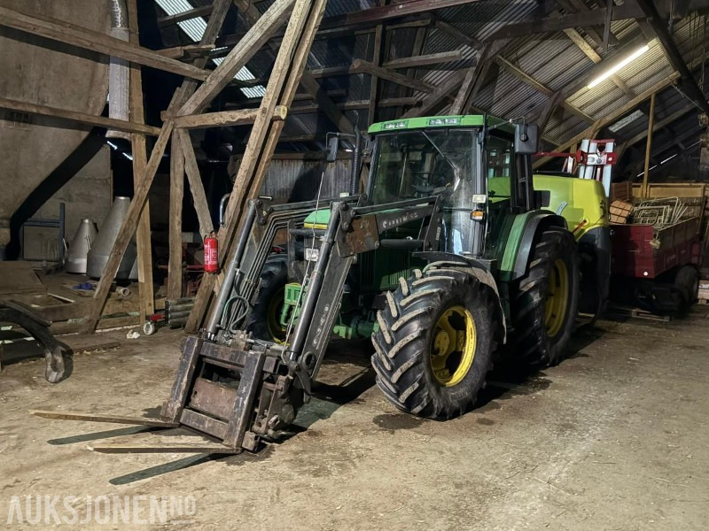 1997 John Deere 6300 med frontlaster - Traktor: billede 1 1997 John Deere 6300 med frontlaster - Traktor: billede 1