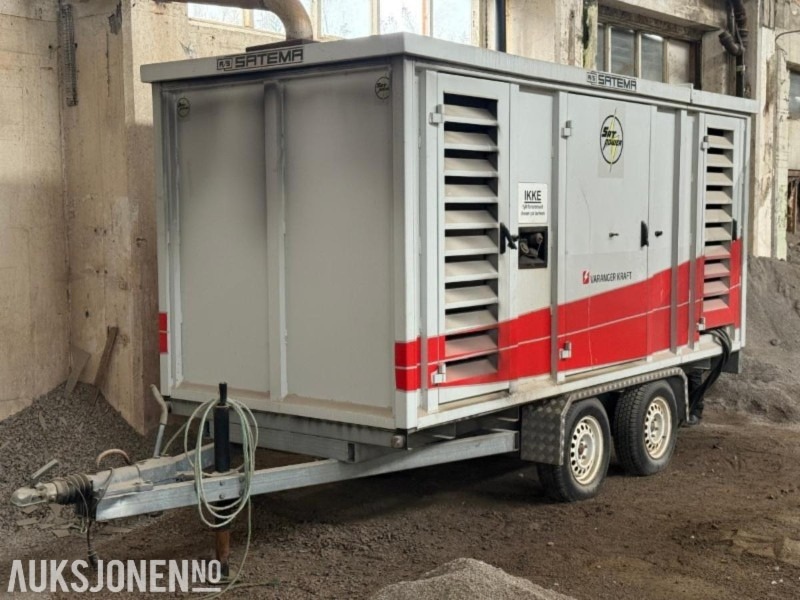 2001 SDMO JS180K aggregat - 180 kVA - Satema - 24 169 t - Biltilhenger - Bygningsudstyr: billede 1 2001 SDMO JS180K aggregat - 180 kVA - Satema - 24 169 t - Biltilhenger - Bygningsudstyr: billede 1