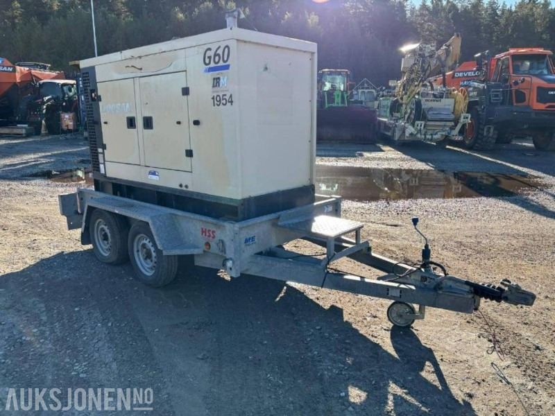 2014 Doosan G60 strømaggregat 60 kVA med 2 akslet henger - Bygningsudstyr: billede 2 2014 Doosan G60 strømaggregat 60 kVA med 2 akslet henger - Bygningsudstyr: billede 2