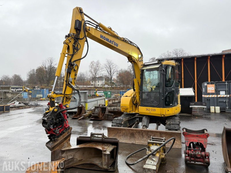 2014 Komatsu PC78US-8 gravemaskin med MYE utstyr, lavt timetall, tiltrotator, Ripper, 5x skuffer, pigghammer, klype - Gravemaskine: billede 2 2014 Komatsu PC78US-8 gravemaskin med MYE utstyr, lavt timetall, tiltrotator, Ripper, 5x skuffer, pigghammer, klype - Gravemaskine: billede 2