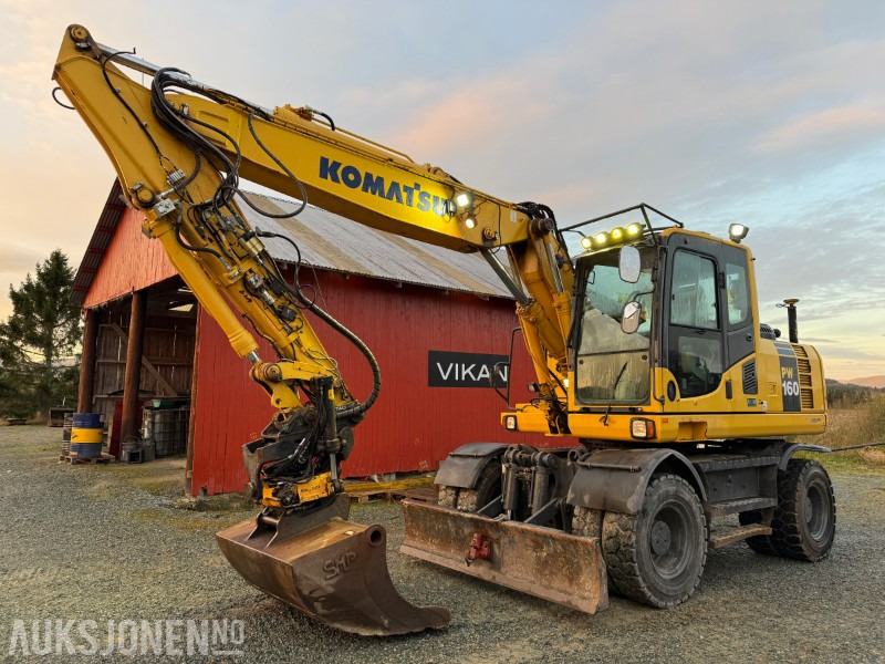 2015 Komatsu PW 160-8 Velutstyrt hjulgraver med Engcon rototilt, Leica GPS og sentralsmøring - Gravemaskine: billede 1 2015 Komatsu PW 160-8 Velutstyrt hjulgraver med Engcon rototilt, Leica GPS og sentralsmøring - Gravemaskine: billede 1