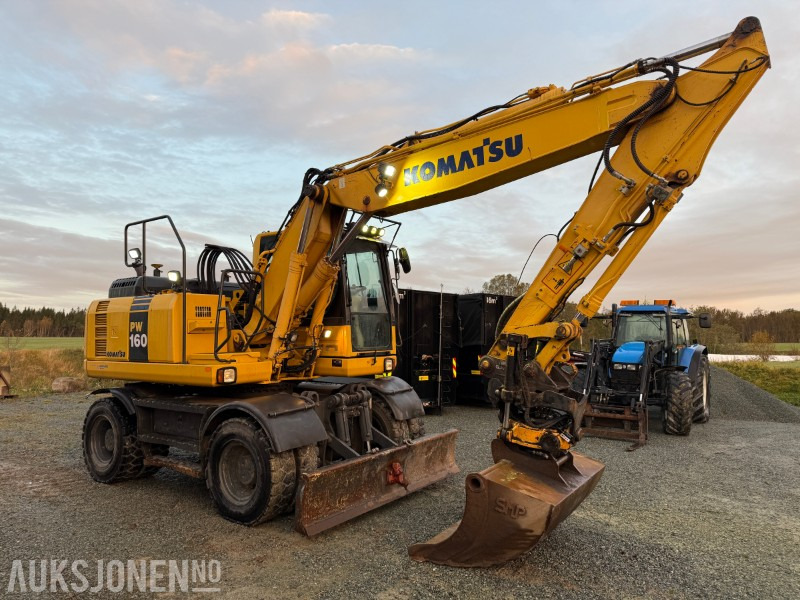 2015 Komatsu PW 160-8 Velutstyrt hjulgraver med Engcon rototilt, Leica GPS og sentralsmøring - Gravemaskine: billede 2 2015 Komatsu PW 160-8 Velutstyrt hjulgraver med Engcon rototilt, Leica GPS og sentralsmøring - Gravemaskine: billede 2
