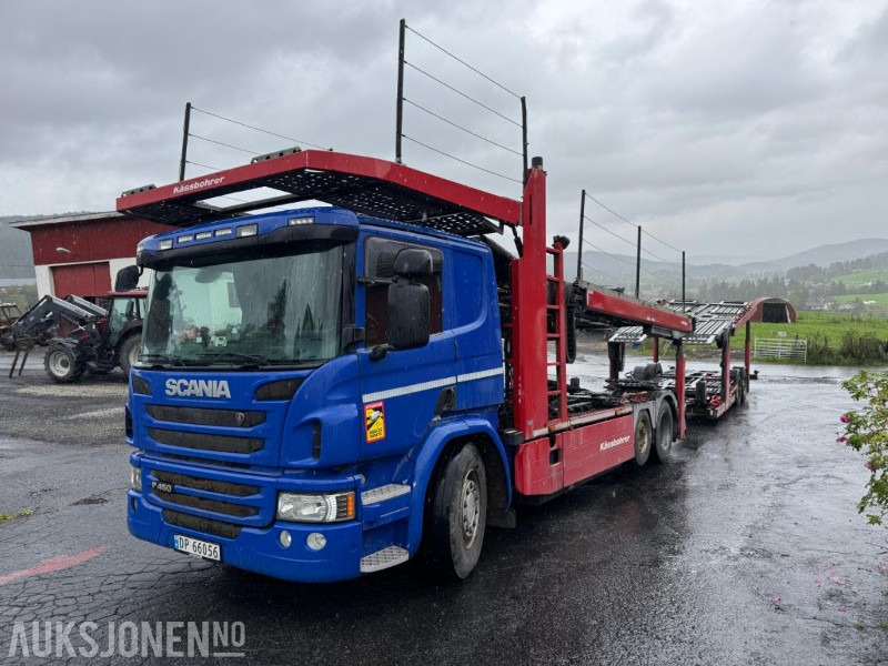 2015 Scania P 450 biltransport med henger / EU-godkjent - Biltransportør lastbil: billede 1 2015 Scania P 450 biltransport med henger / EU-godkjent - Biltransportør lastbil: billede 1