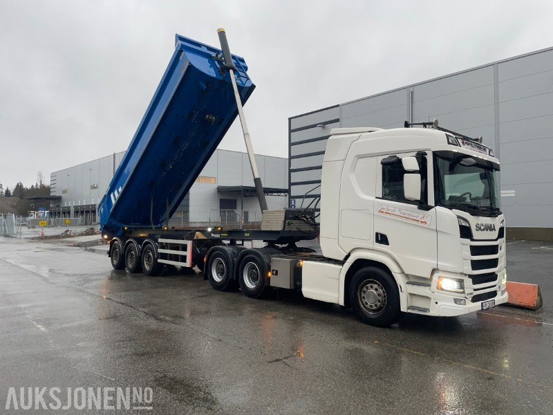 Tipvogn lastbil 2018 Scania R580 6x4 m/2019 Maur tippsemi: billede 25