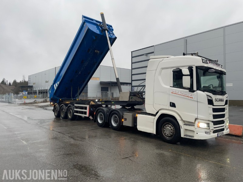 Tipvogn lastbil 2018 Scania R580 6x4 m/2019 Maur tippsemi: billede 22