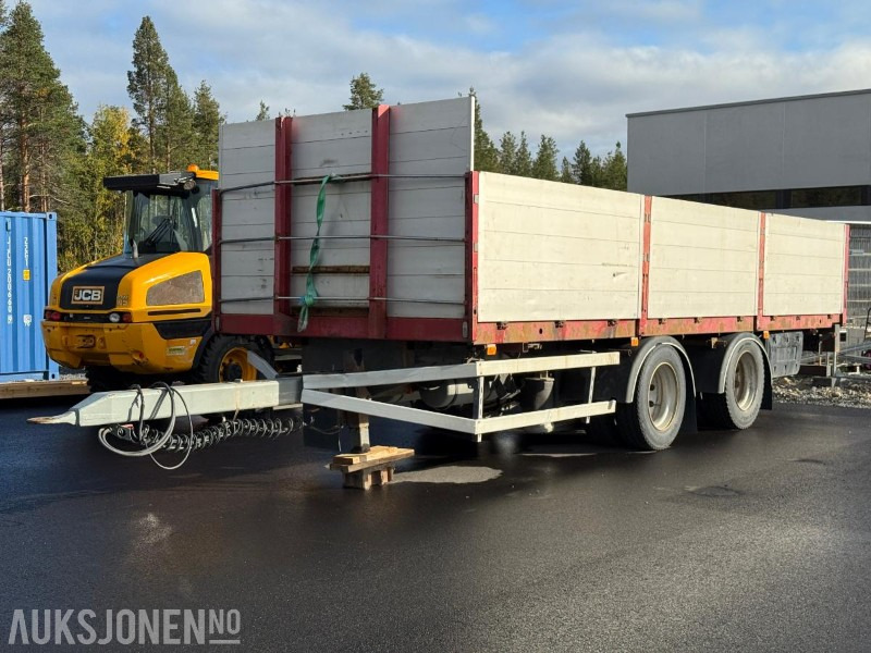 1997 Damm 2DBC20 - Egenvekt 3950kg - 2-akslet - Lastebilhenger - Nedleggbare karmer - Anhænger: billede 1 1997 Damm 2DBC20 - Egenvekt 3950kg - 2-akslet - Lastebilhenger - Nedleggbare karmer - Anhænger: billede 1