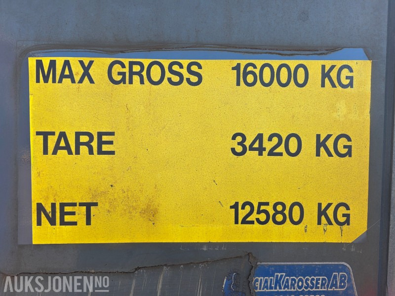 Lastbil 2019 Vekselflak 782 KLASSE C NS-EN 284 - tilrettelagt for jernbanetransport: billede 15