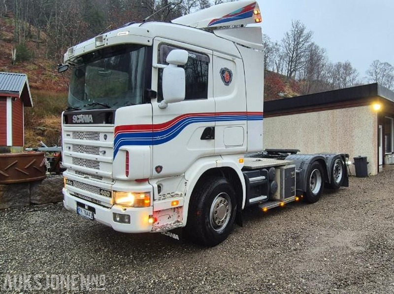 1999 Scania R-serie R144 trekkvogn med hydraulikk NY EU OG SKRIVERKONTROLL - Trækker: billede 1 1999 Scania R-serie R144 trekkvogn med hydraulikk NY EU OG SKRIVERKONTROLL - Trækker: billede 1