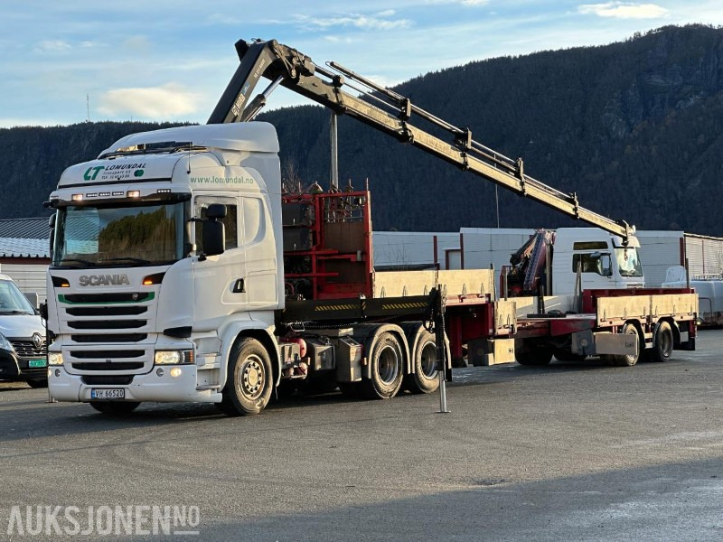2014 SCANIA R450 kranbil / Krantrekker med kran og HRD planhenger – selges samlet - Trækker: billede 1 2014 SCANIA R450 kranbil / Krantrekker med kran og HRD planhenger – selges samlet - Trækker: billede 1