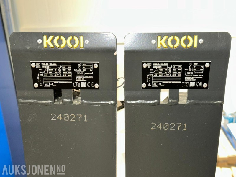 2023 2 stk KOOI Hydrauliske ReachForks – Proffe teleskopgafler - Udstyr for Entreprenørmaskin: billede 4 2023 2 stk KOOI Hydrauliske ReachForks – Proffe teleskopgafler - Udstyr for Entreprenørmaskin: billede 4