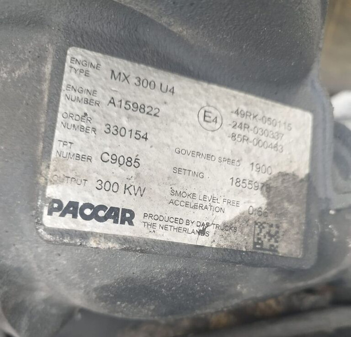DAF MX 300 U4 DAF XF, CF - Motor for Lastbil: billede 4 DAF MX 300 U4 DAF XF, CF - Motor for Lastbil: billede 4