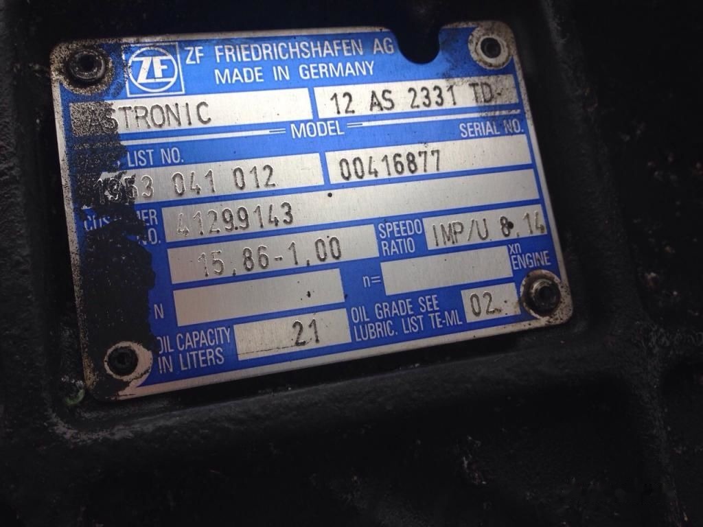 DAF XF105 12AS2331TD   DAF XF 105 - Gearkasse for Lastbil: billede 2 DAF XF105 12AS2331TD   DAF XF 105 - Gearkasse for Lastbil: billede 2