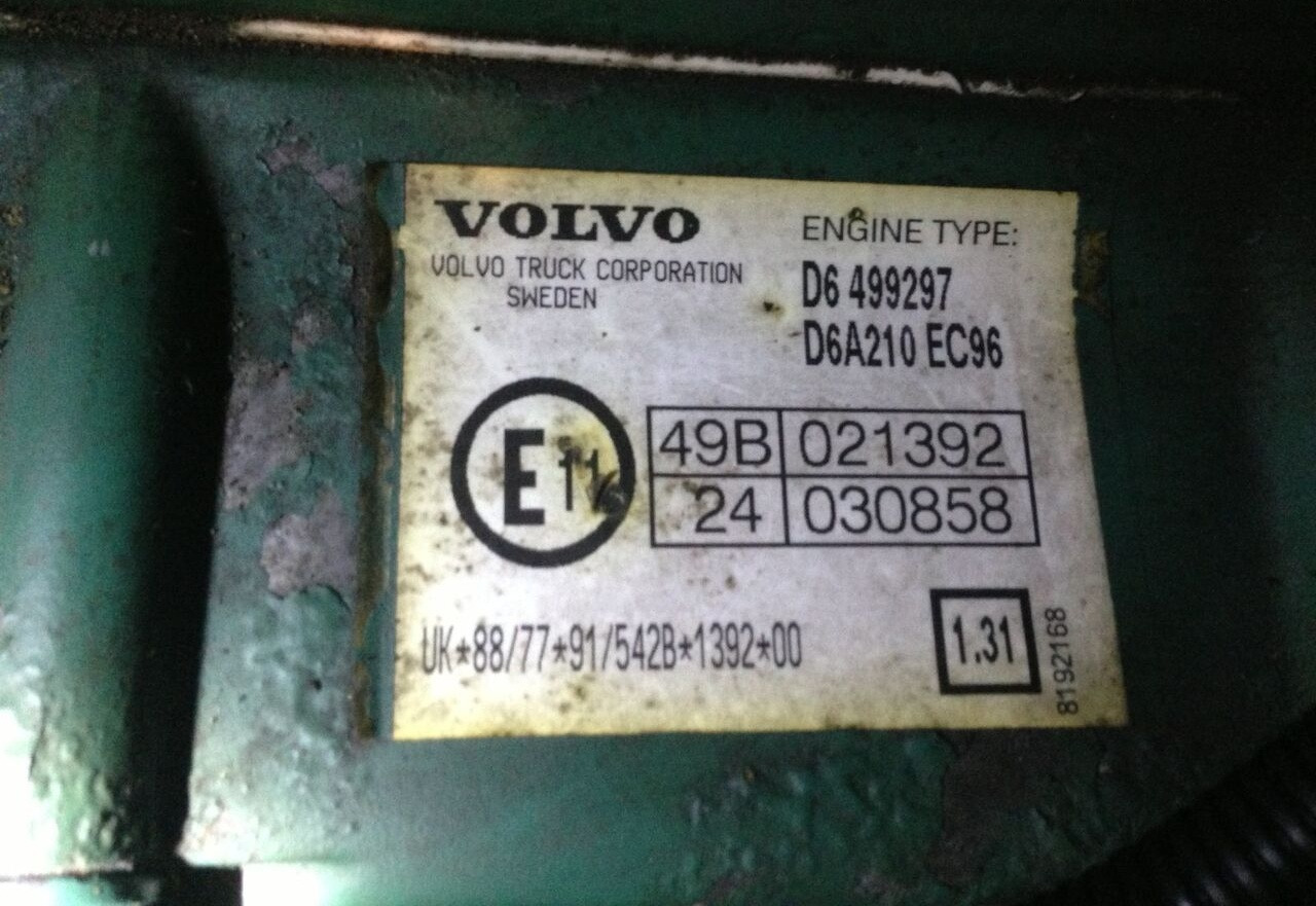 Volvo FL 612 D6A 210 E2   Volvo FL - Motor for Lastbil: billede 2 Volvo FL 612 D6A 210 E2   Volvo FL - Motor for Lastbil: billede 2
