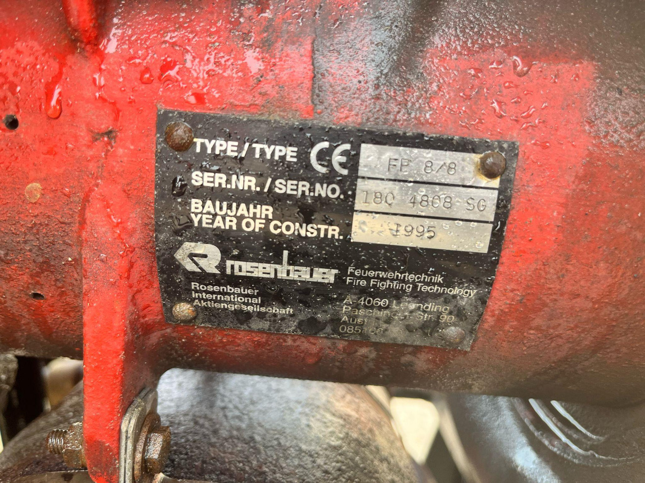 Rosenbauer FP 8/8 - Vandpumpe: billede 2 Rosenbauer FP 8/8 - Vandpumpe: billede 2