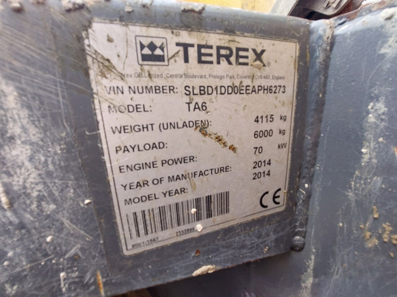 Terex TA6 - Knækstyret dumper: billede 4 Terex TA6 - Knækstyret dumper: billede 4