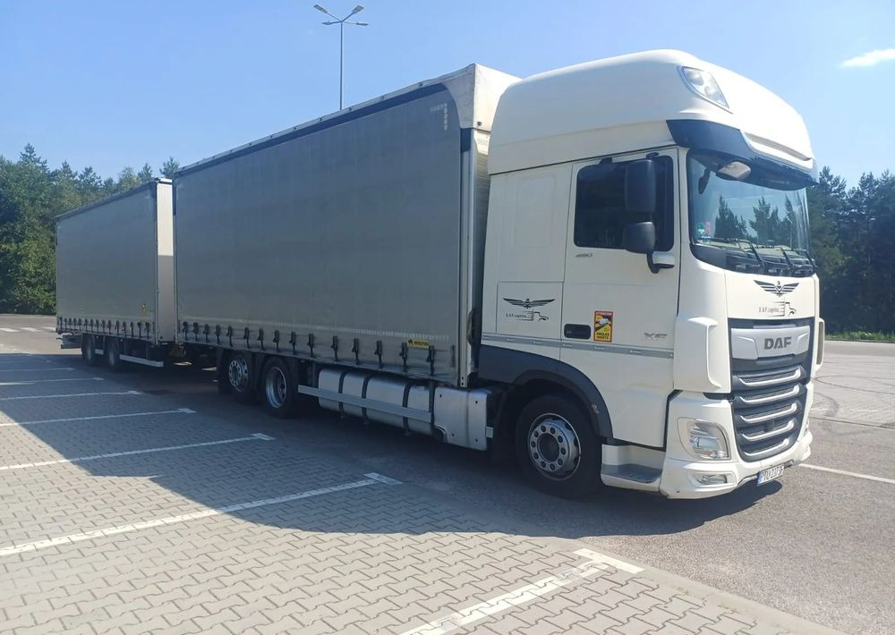 DAF XF 480 SUPER SPACE CAB / ZESTAW TANDEM PRZEJAZDOWY 120 M3 / SSC / ACC /EURO 6 - Lastbil med presenning: billede 1 DAF XF 480 SUPER SPACE CAB / ZESTAW TANDEM PRZEJAZDOWY 120 M3 / SSC / ACC /EURO 6 - Lastbil med presenning: billede 1