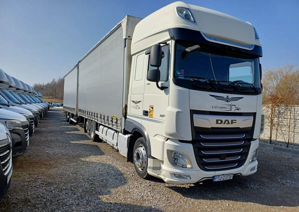 DAF XF 480 SUPER SPACE CAB / ZESTAW TANDEM PRZEJAZDOWY 120m3 - Lastbil med presenning: billede 2 DAF XF 480 SUPER SPACE CAB / ZESTAW TANDEM PRZEJAZDOWY 120m3 - Lastbil med presenning: billede 2