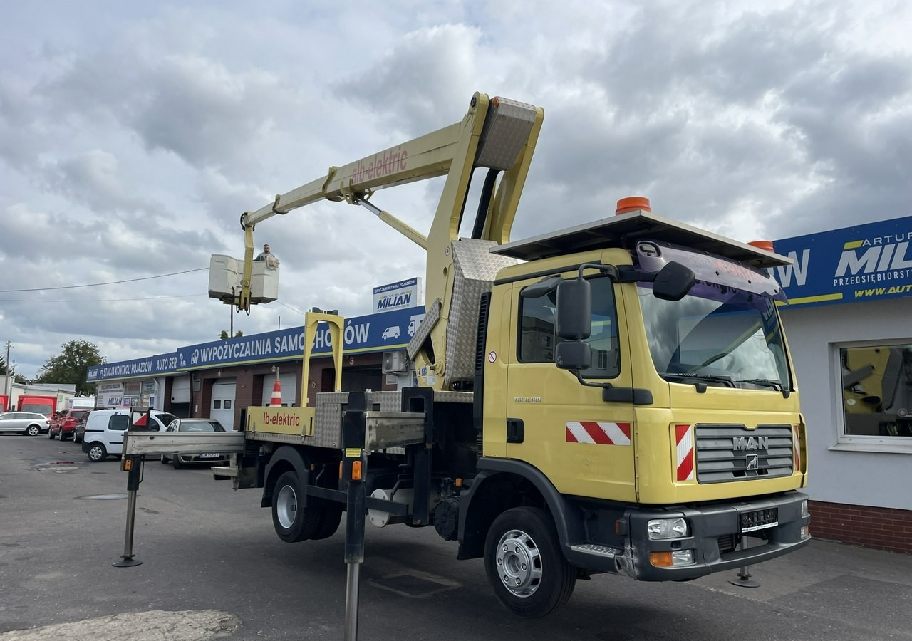 Lastbil med mandskabslift MAN Inny MAN Man TGL 8.180 Podnośnik koszowy 27m RUTHMANN T270 Zwyżka 2008: billede 16