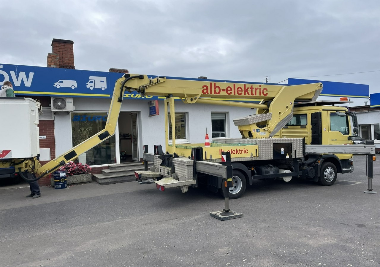 Lastbil med mandskabslift MAN Inny MAN Man TGL 8.180 Podnośnik koszowy 27m RUTHMANN T270 Zwyżka 2008: billede 6