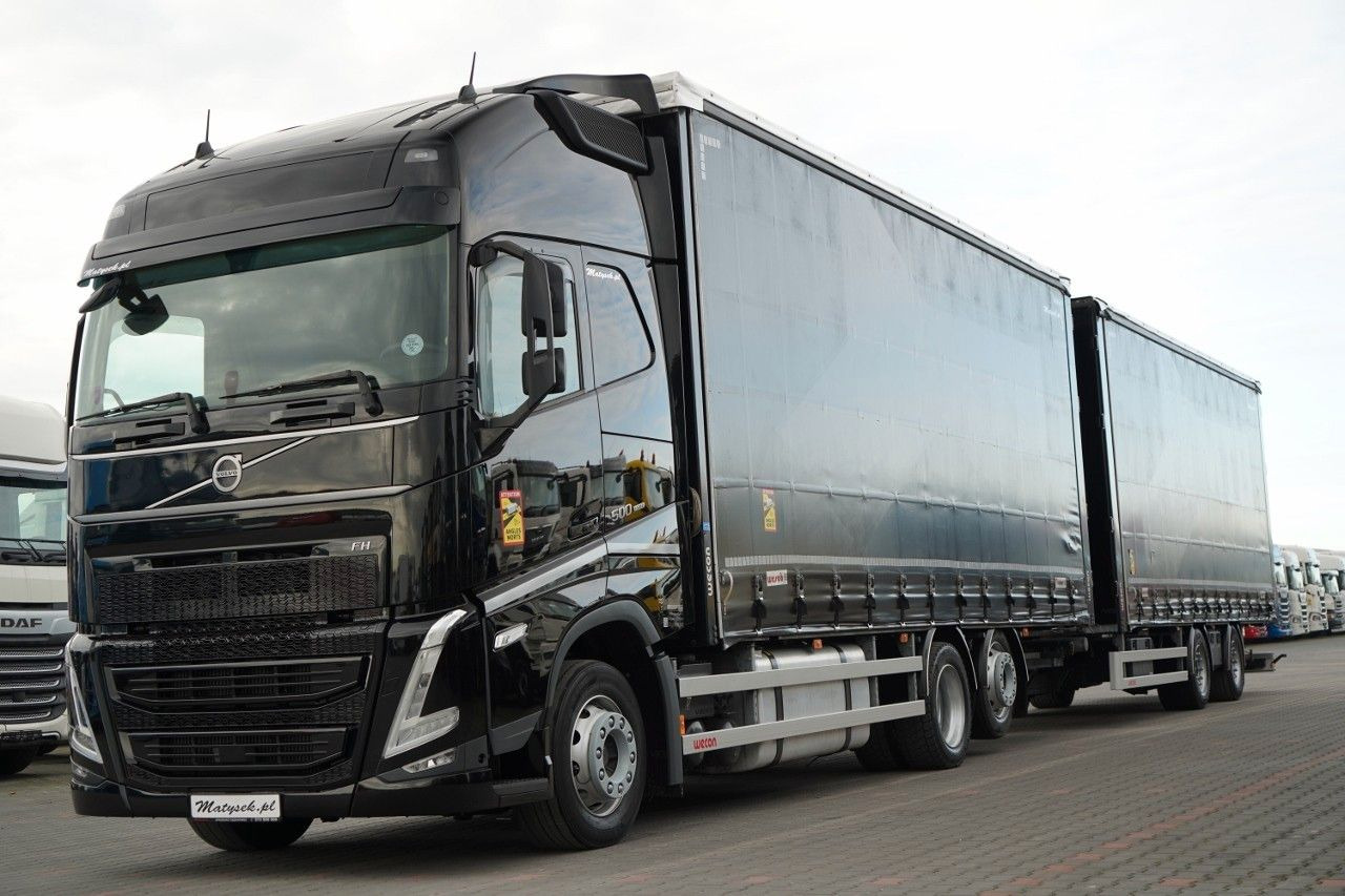Volvo FH 500 / I-SAVE / XL / ZESTAW TANDEM PRZEJAZDOWY - Lastbil med presenning: billede 1 Volvo FH 500 / I-SAVE / XL / ZESTAW TANDEM PRZEJAZDOWY - Lastbil med presenning: billede 1