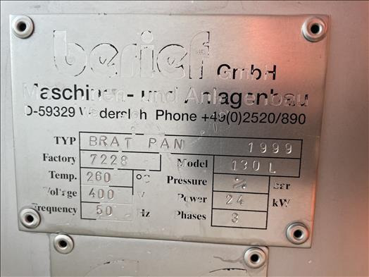 Berief Bratt pan Bratt pan - Fødevaremaskine: billede 5 Berief Bratt pan Bratt pan - Fødevaremaskine: billede 5