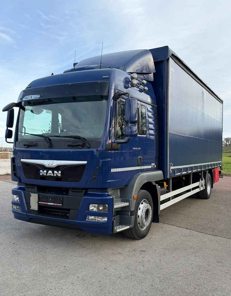 MAN TGM 18.340 / FIRANKA / SPROWADZONY / 9100 ŁADOWNOŚĆ / 18 PALET / E6 / WINDA / - Lastbil med presenning: billede 2 MAN TGM 18.340 / FIRANKA / SPROWADZONY / 9100 ŁADOWNOŚĆ / 18 PALET / E6 / WINDA / - Lastbil med presenning: billede 2
