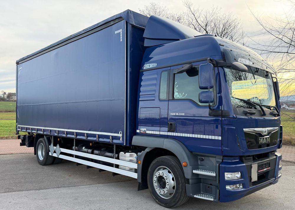 MAN TGM 18.340 / FIRANKA / SPROWADZONY / 9100 ŁADOWNOŚĆ / 18 PALET / E6 / WINDA / - Lastbil med presenning: billede 1 MAN TGM 18.340 / FIRANKA / SPROWADZONY / 9100 ŁADOWNOŚĆ / 18 PALET / E6 / WINDA / - Lastbil med presenning: billede 1