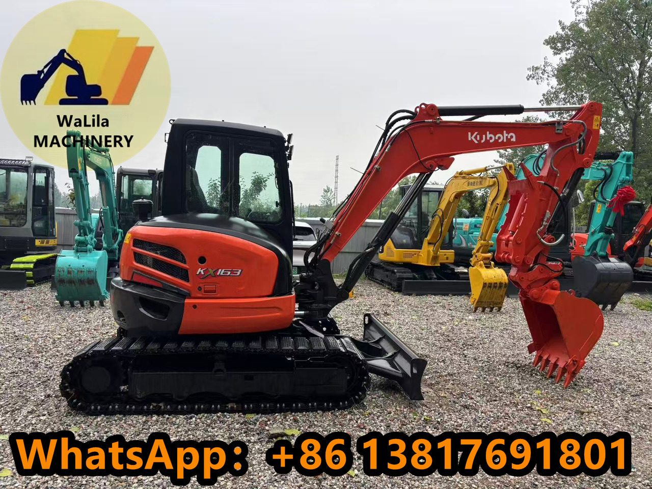 KUBOTA Kubota KX163-5 excavator carries hydraulic thumb clamp - Minigravemaskine: billede 1 KUBOTA Kubota KX163-5 excavator carries hydraulic thumb clamp - Minigravemaskine: billede 1