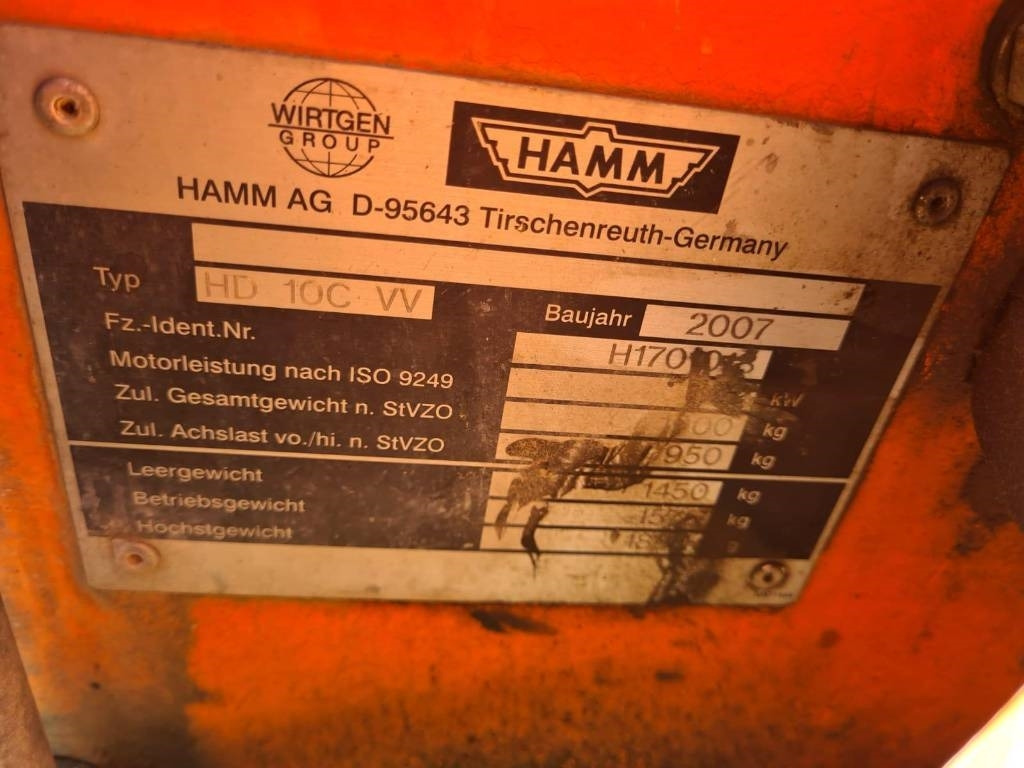 Hamm HD 10 C FOR PARTS - Vejtromle: billede 4 Hamm HD 10 C FOR PARTS - Vejtromle: billede 4