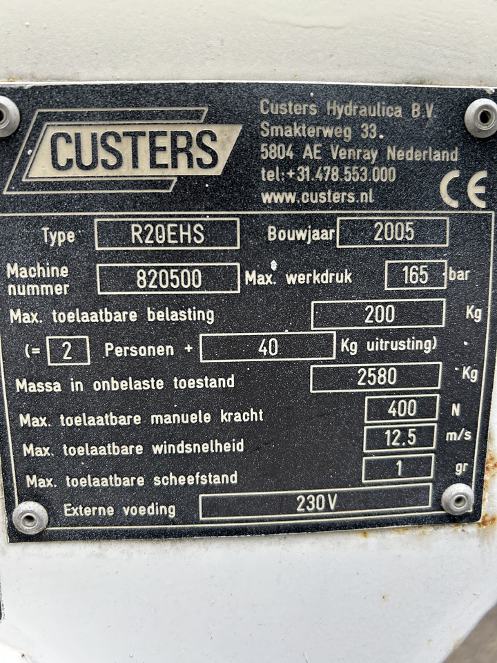 Custers R20EHS R20 2005 trailer mounted platform R20 - Trailerlift: billede 5 Custers R20EHS R20 2005 trailer mounted platform R20 - Trailerlift: billede 5