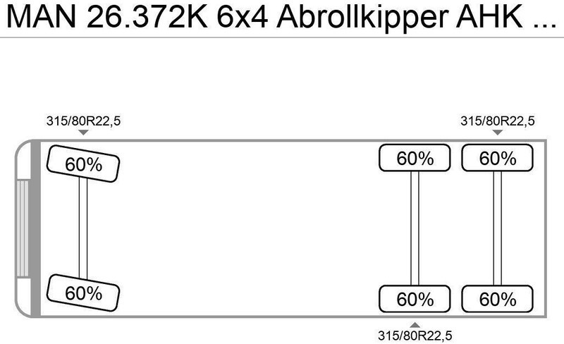 MAN 26.372K 6x4 Abrollkipper AHK Blatt/Blatt - Lastbil kroghejs: billede 4 MAN 26.372K 6x4 Abrollkipper AHK Blatt/Blatt - Lastbil kroghejs: billede 4