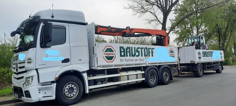 Mercedes-Benz 2545 Actros Pritsche Kran Palfinger PK21001 - Lastbil med lad, Lastbil med kran: billede 1 Mercedes-Benz 2545 Actros Pritsche Kran Palfinger PK21001 - Lastbil med lad, Lastbil med kran: billede 1