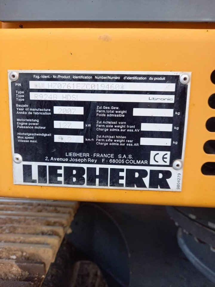 Bæltegravemaskine Liebherr R 924 B HD S L LITROIC: billede 14 Bæltegravemaskine Liebherr R 924 B HD S L LITROIC: billede 14